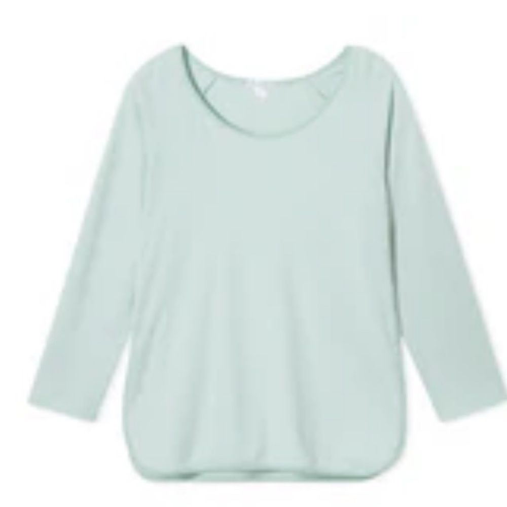 Lake Pajamas Long Sleeve Top in Parisian Green - Large